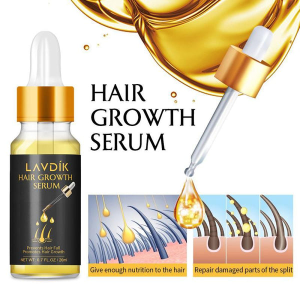 LAVDIK Ginger Serum for Fast Hair Growth, Hair Loss Prevention, and Damaged Hair Repair